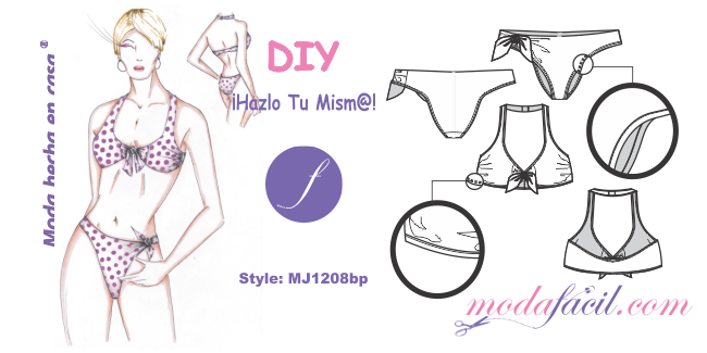Traje de Baño Bikini – Brassier & Panty Tanga MJ1208bp