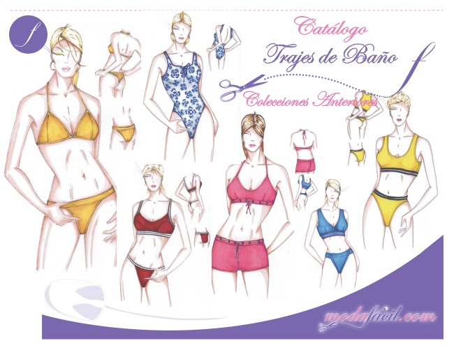 Imagen Catálogo de Patrones de Trajes de Baño, Bikinis, Tanga Brasilera y Enterizos