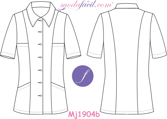 Imagen de la Ficha Técnica los moldes de uniformes y ropa de trabajo modelo mj1904b