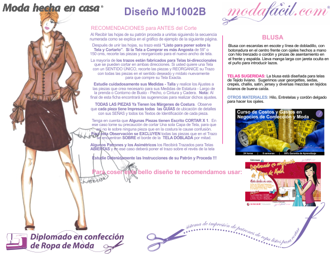 Imagen Instrucciones de Blusa elegante con olanes mj1002b