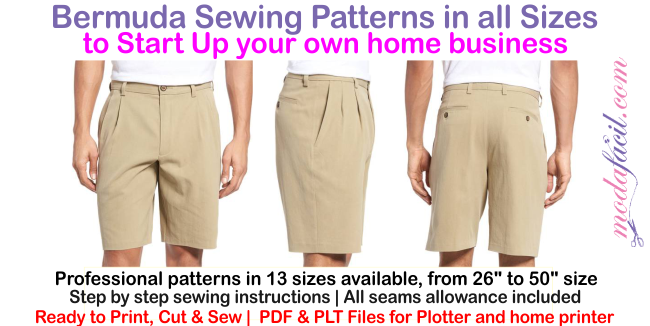 Bermuda Sewing Patterns in All Size – HM1306B