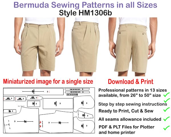 Bermuda Sewing Patterns in All Size