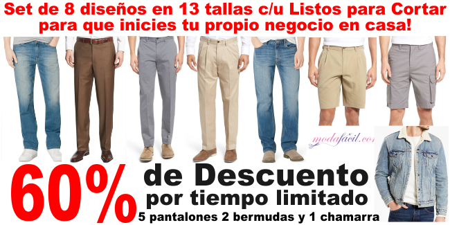 Set de 8 diseños de pantalones
