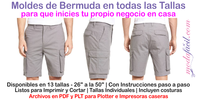 Diseños de pantalones Bermuda Cargo
